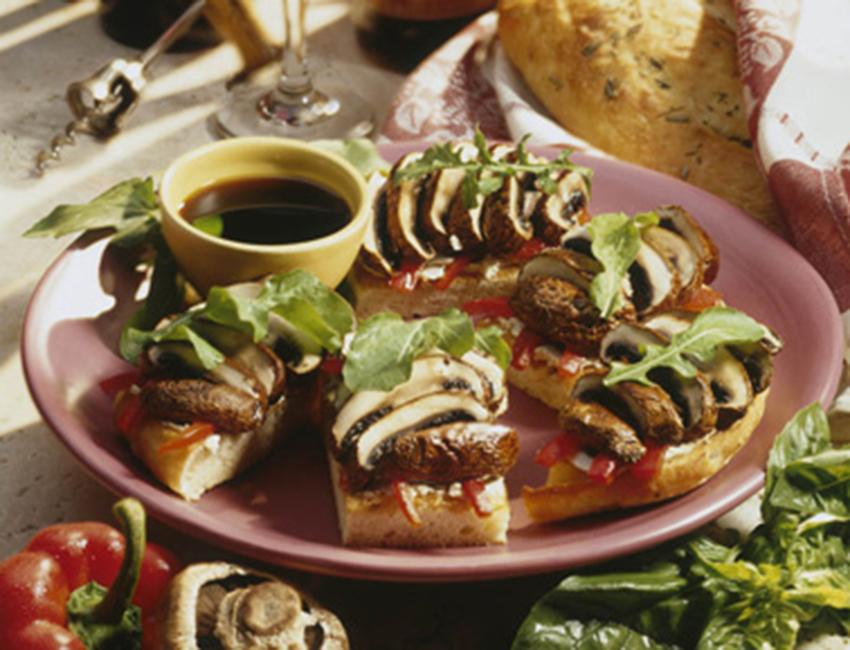 Marukan Grilled Marinated Portabello Mushroom on Focaccia