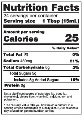 nutritional facts