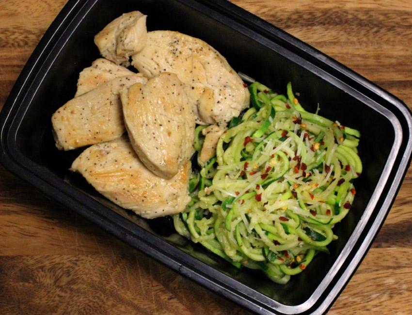 Marukan Garlic Chicken and Zoodles Meal Prep