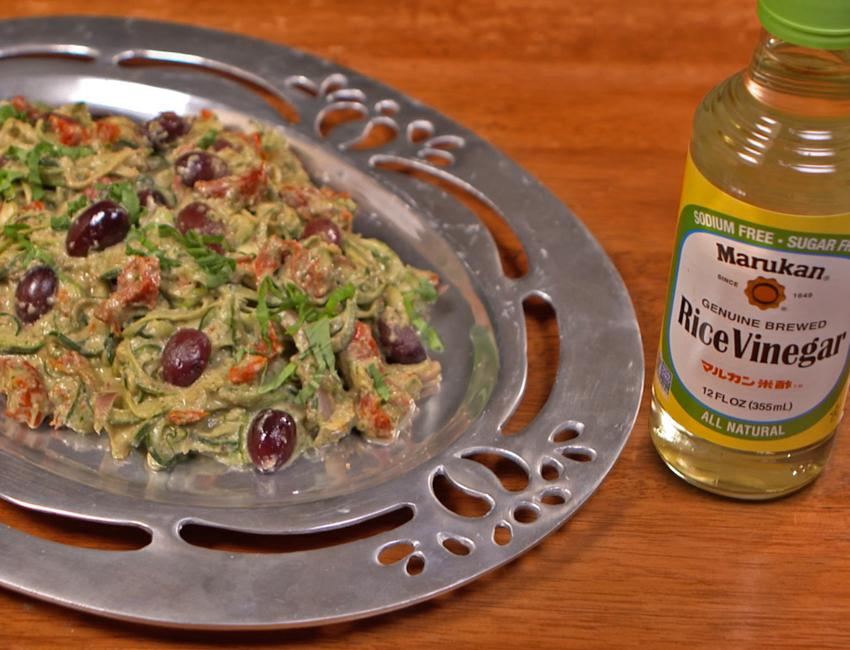 Zoodles with Avocado Pesto, Richly Satisfying and Dairy-Free!