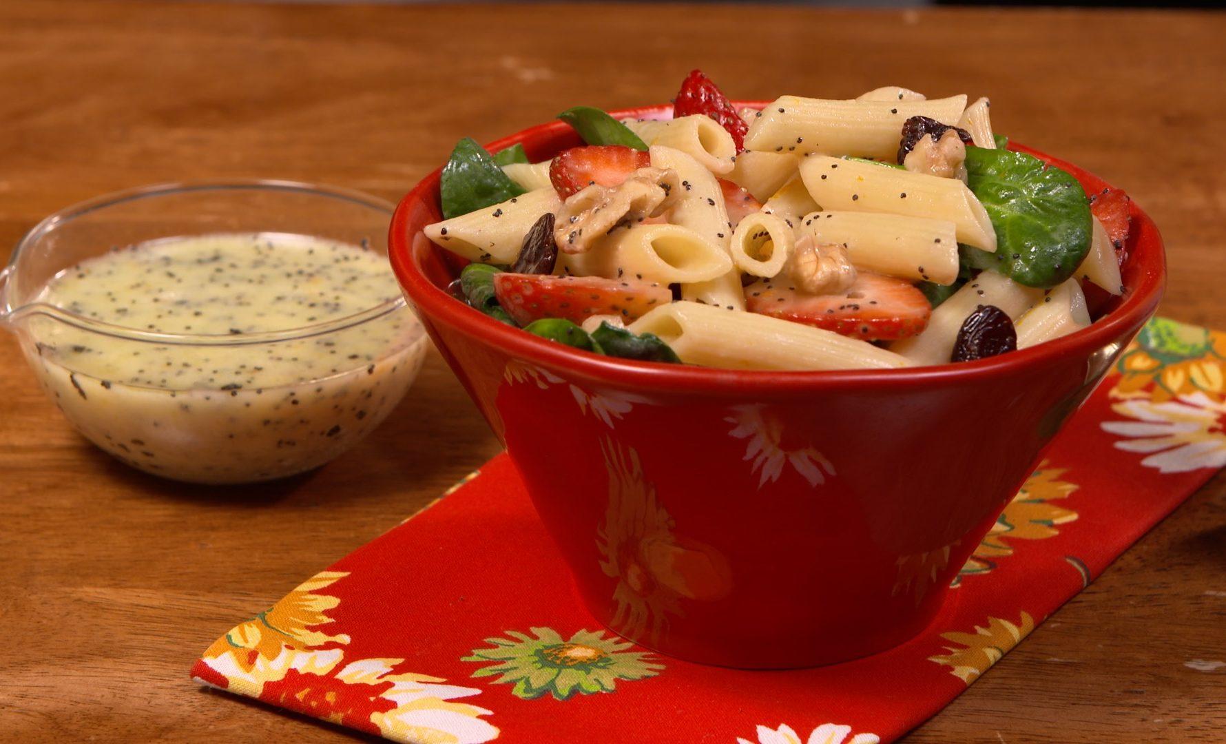 Pasta Salad with Orange Poppy Seed Dressing