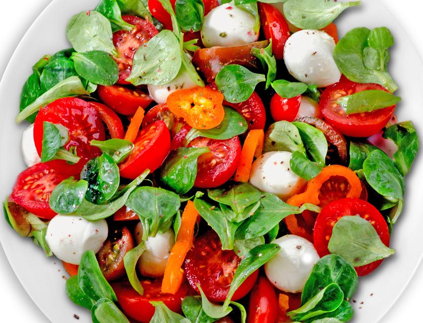 Marukan Spinach, Mozzarella and Tomato Salad