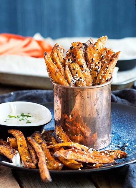 Asian-Style Sweet Potato Fries with Ponzu Aioli