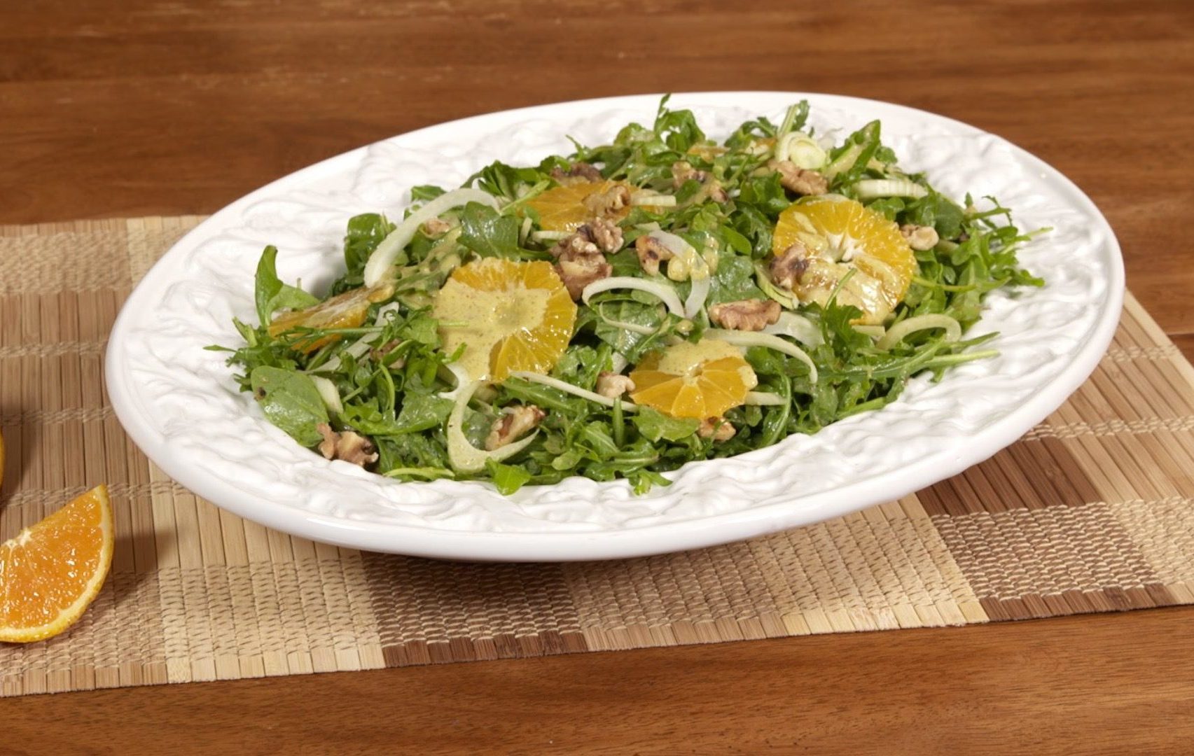 Marukan Fennel and Arugula Salad with Orange Vinaigrette