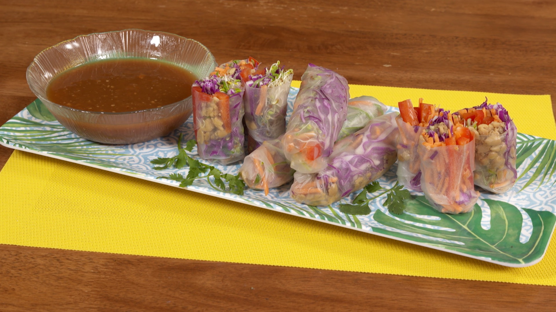 Marukan Tempeh Spring Rolls with Sweet Chili Sauce
