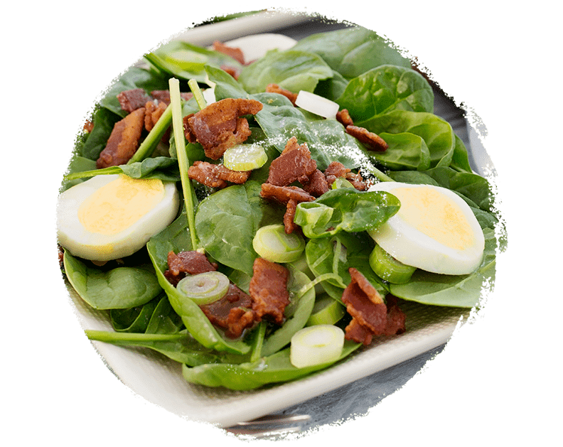 Marukan Spinach Salad with Warm Bacon Dressing