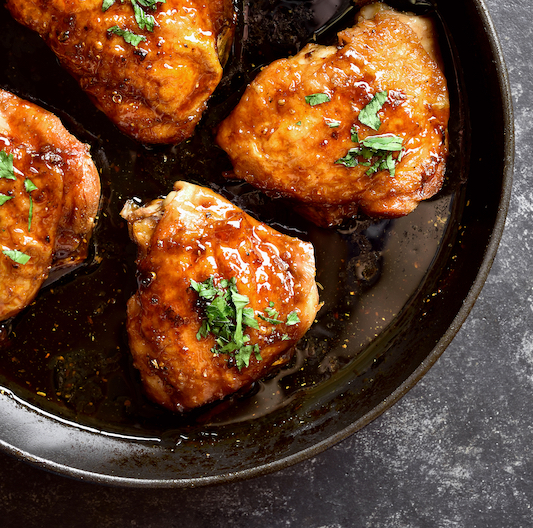 Marukan Asian Chicken Thighs Skillet