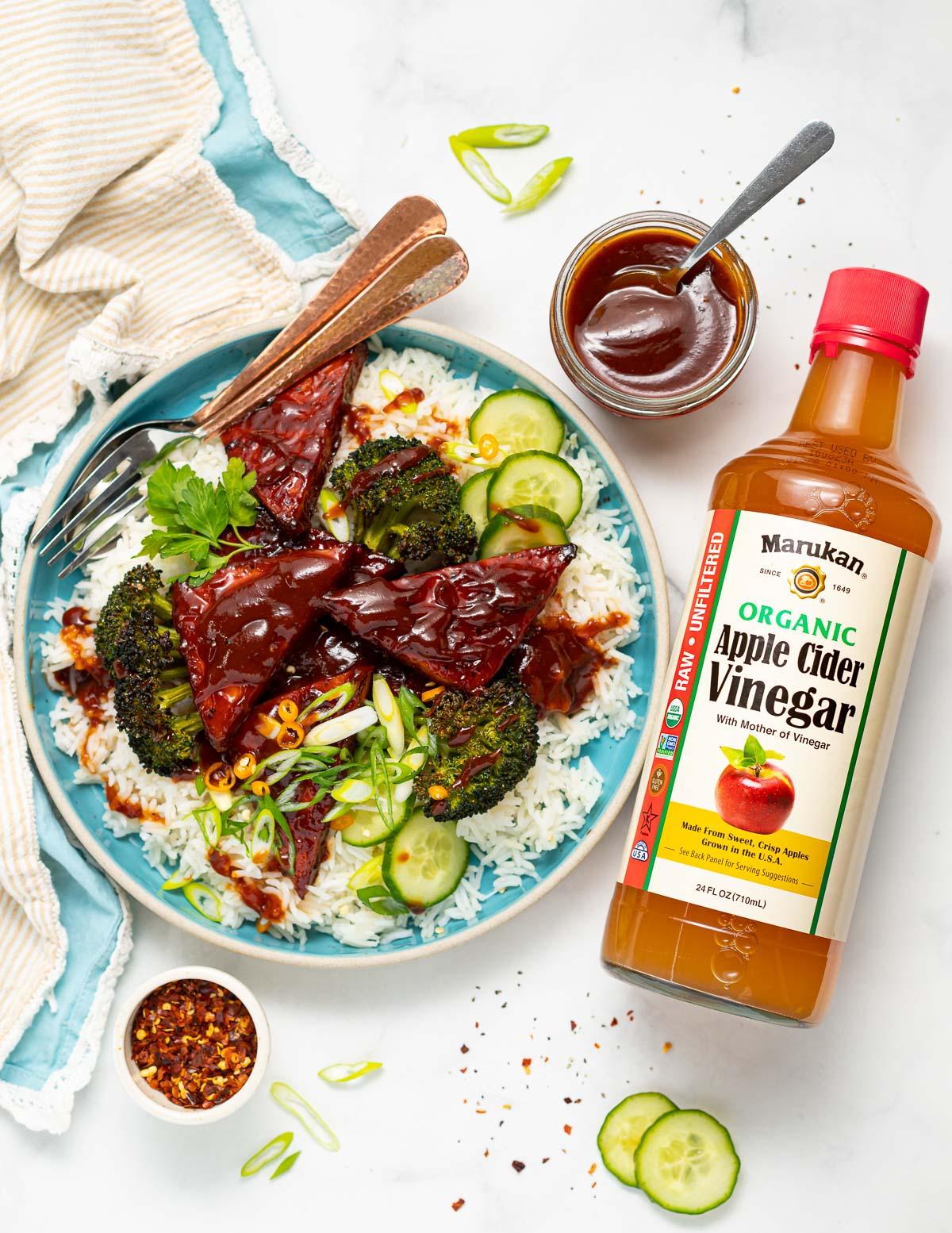 Marukan Apple Cider Vinegar BBQ Tofu Bowls