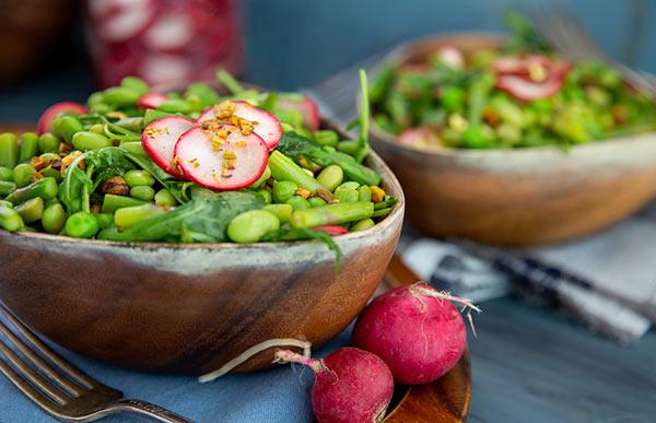 Marukan Spring Pea and Asparagus Salad