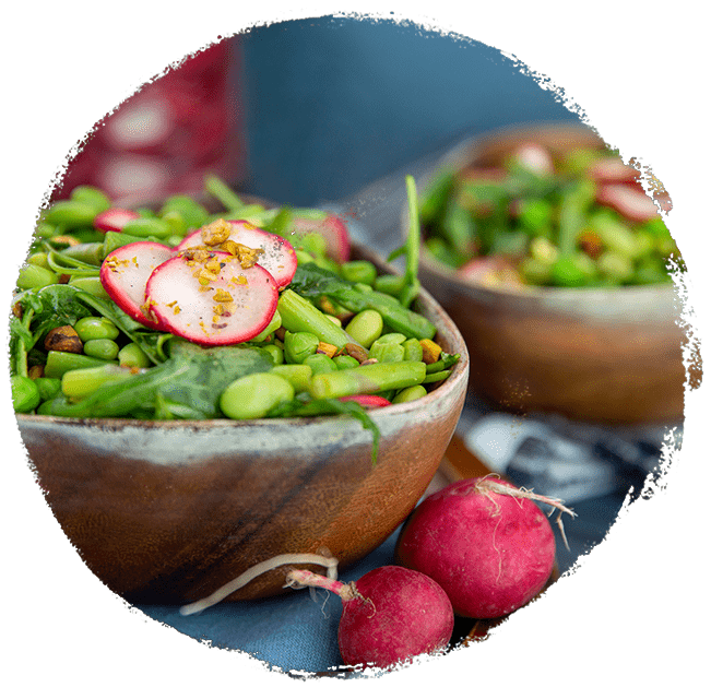 Marukan Spring Pea and Asparagus Salad