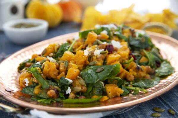 Marukan Kale and Butternut Squash Salad