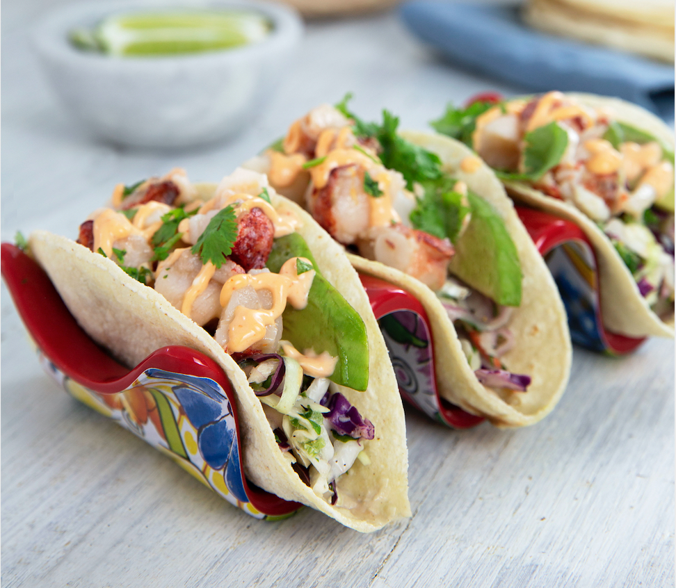 Marukan Lobster Tacos with Cilantro Slaw
