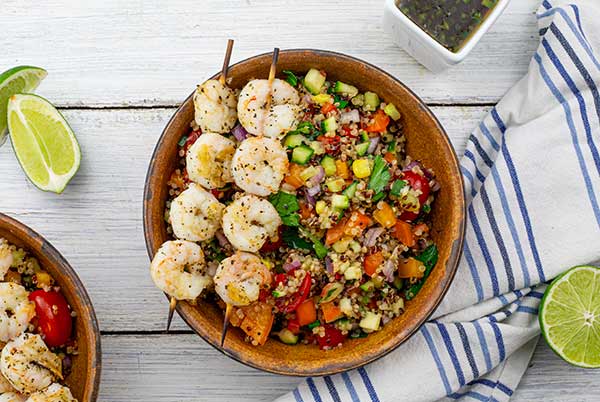 Marukan Vietnamese Quinoa Salad with Grilled Shrimp