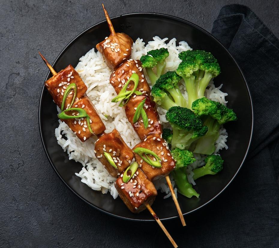 Marukan Teriyaki Salmon Skewers