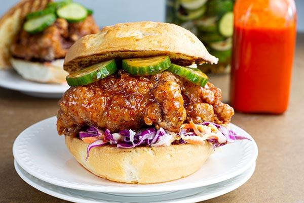 Marukan Hot Chicken Sandwich