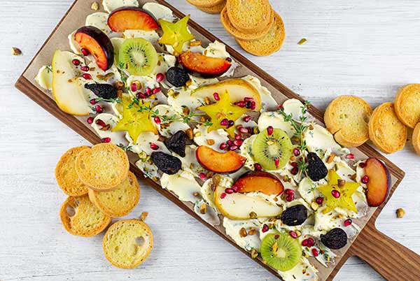 Marukan Goat Cheese Butter Board with Pickled Fruit