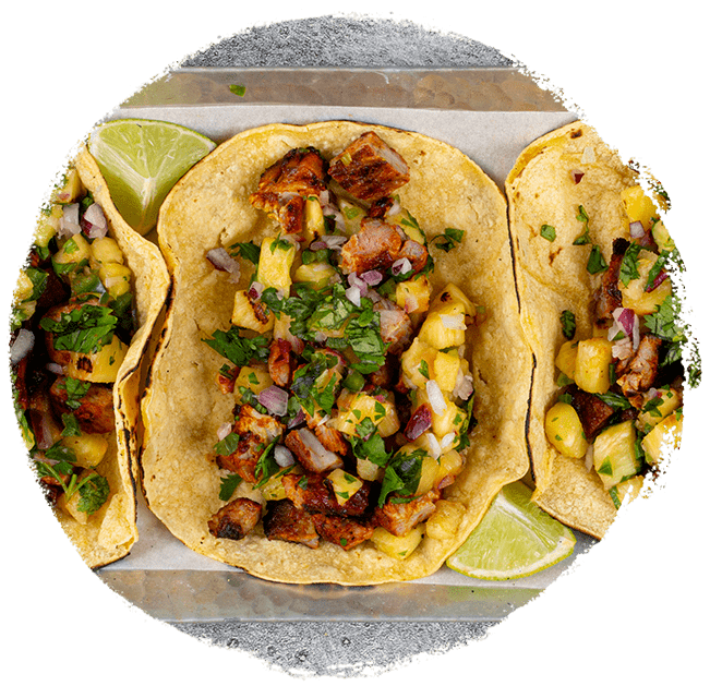 Marukan Tacos Al Pastor with Grilled Pineapple Salsa