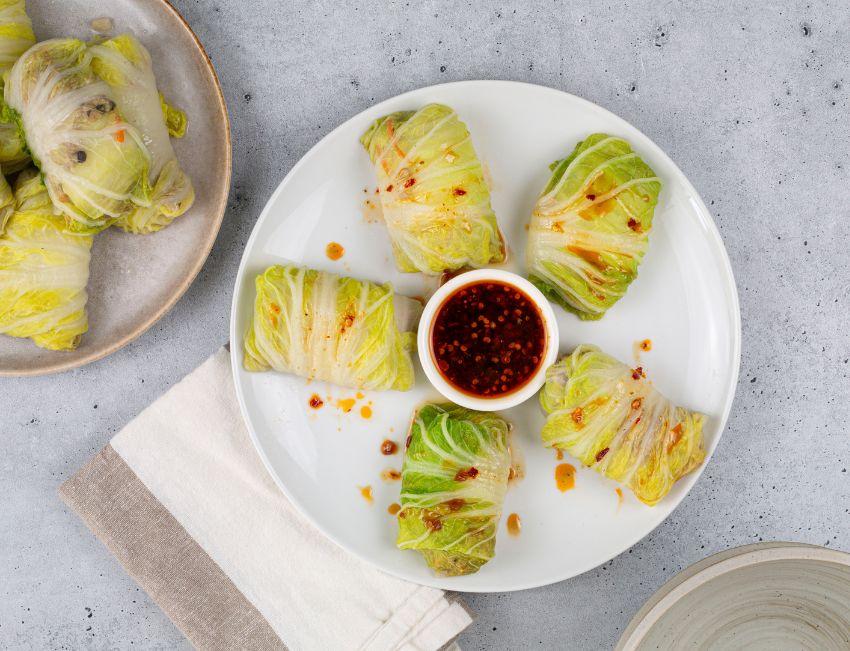 Steamed Ponzu Napa Cabbage Rolls