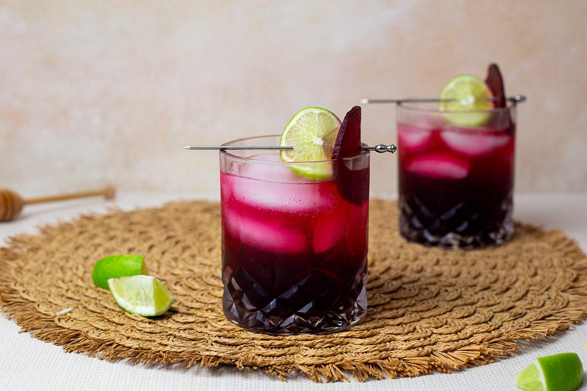 Marukan Beet and Lime Sparkler Mocktail